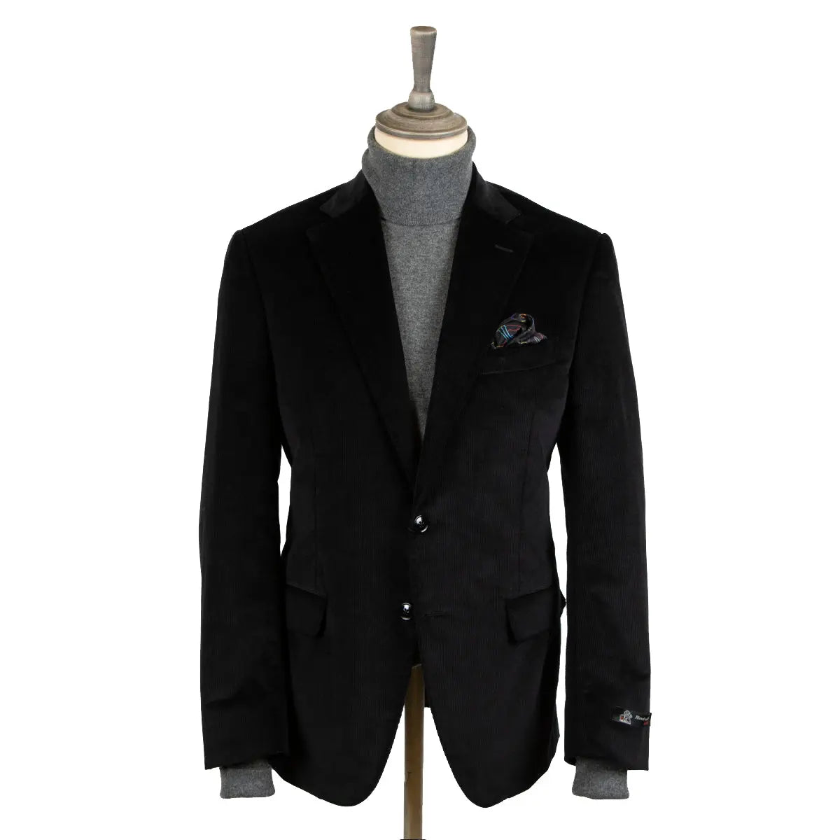 Black Loro Piana Cotton Velvet Jacket  Robert Old   