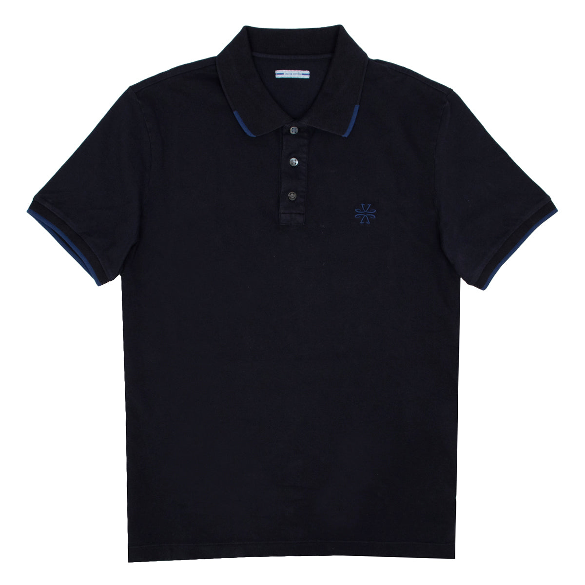 Navy Blue Cotton Polo Shirt  Jacob Cohen   