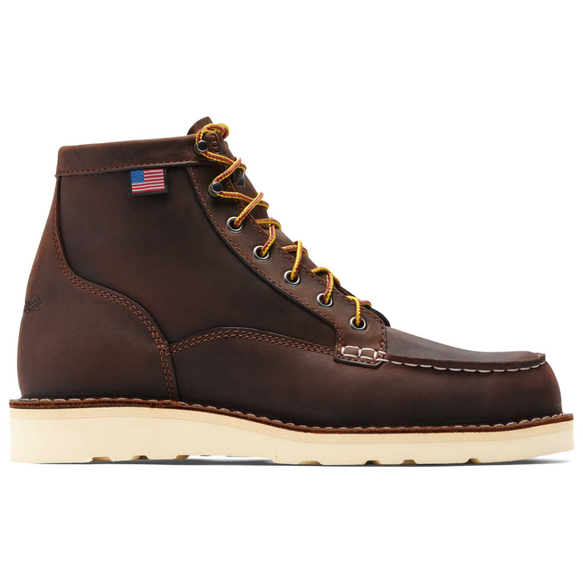 Brown Leather ‘Bull Run Moc Toe’ Lace-Up Boots Boot Danner   