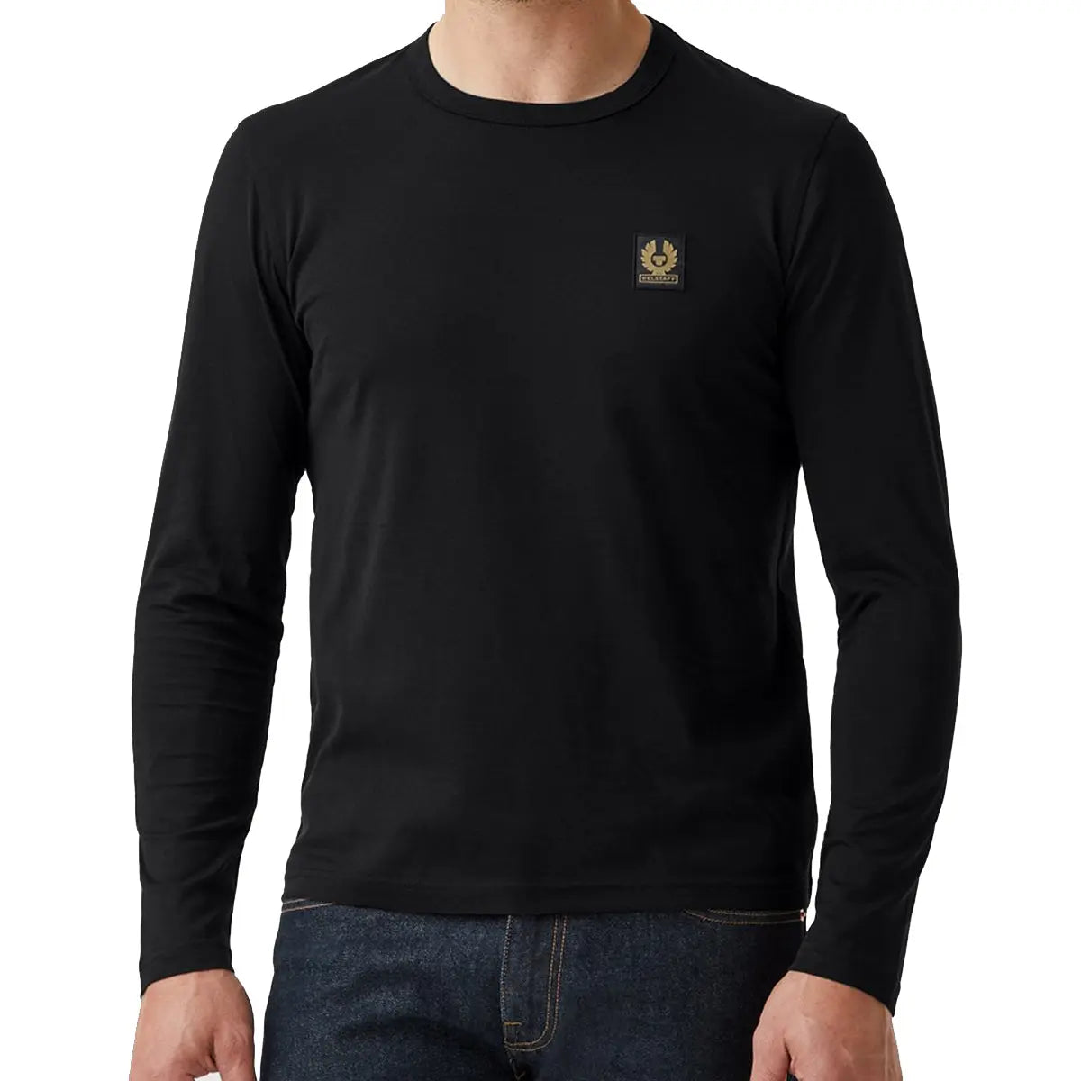 Black Long Sleeved Logo T-Shirt  Belstaff   