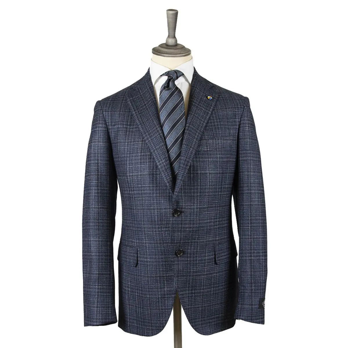 Italian Fine Navy Check Jacket  Belvest   