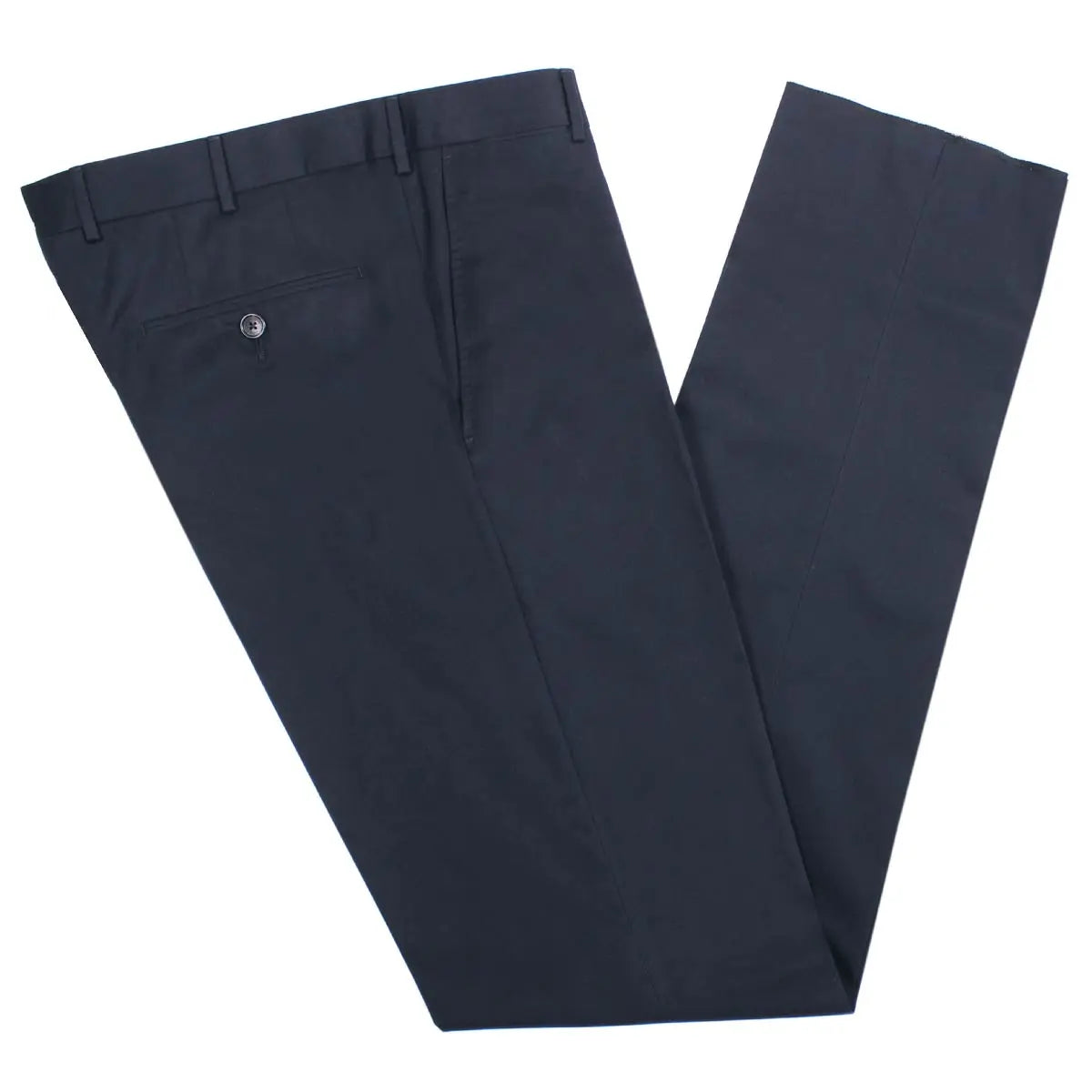 Navy Tailored Slim Fit Trousers  Ermenegildo Zegna   