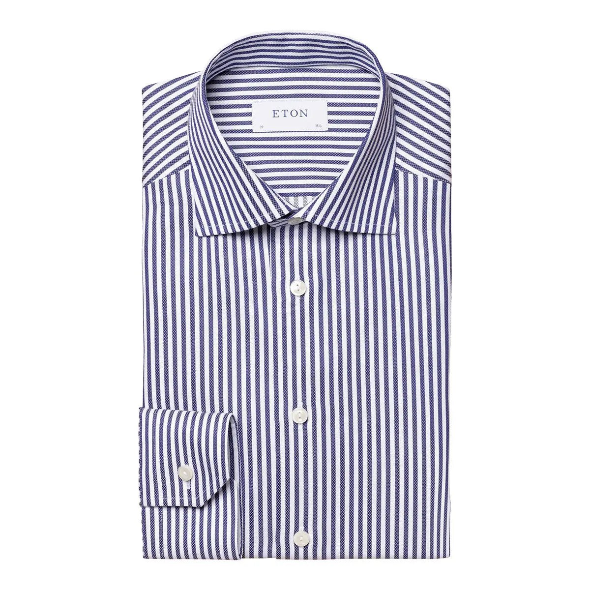 Dark Blue Bengal Stripe Contemporary Fit Shirt  Eton   