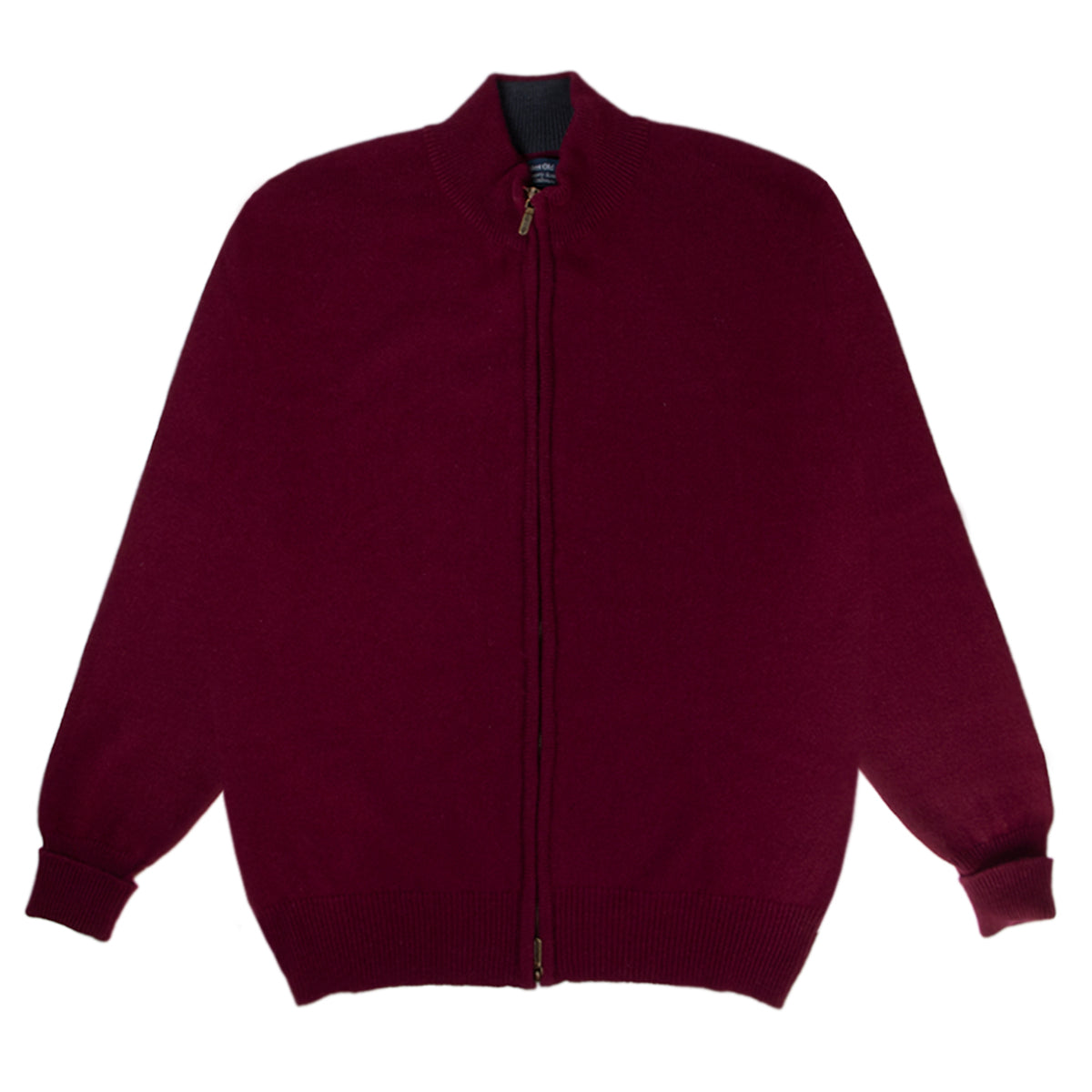 The Barra 4ply Full Zip Cashmere Cardigan - Pompeii Red - Astrakhan  Robert Old   