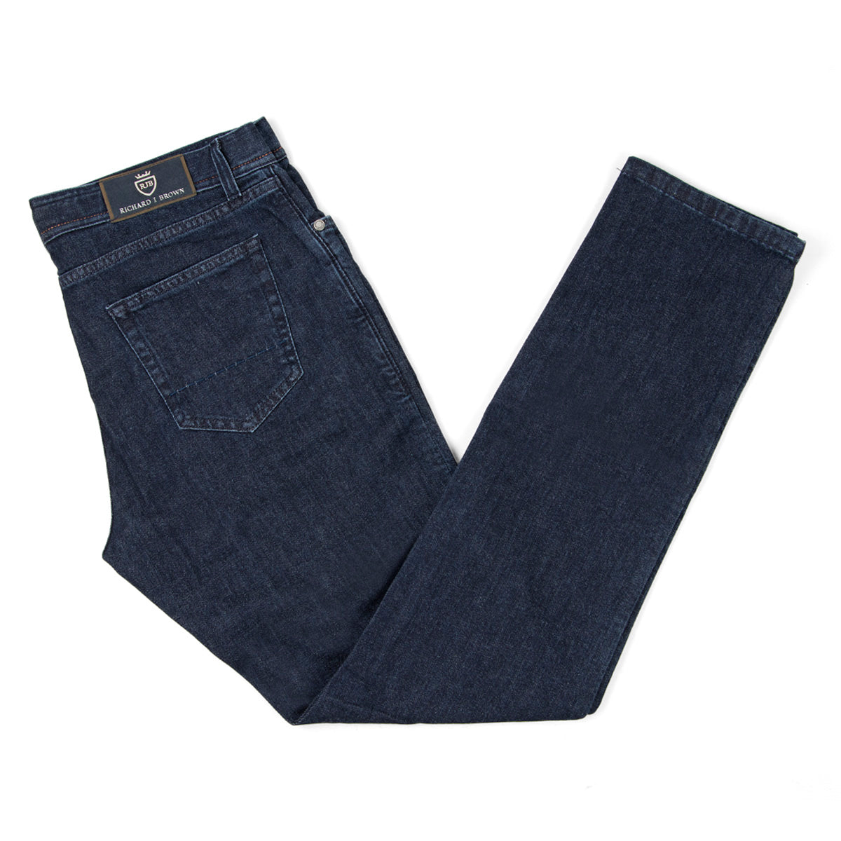 Dark Wash Cashmere Denim 'Milano' Regular Fit Jeans  Richard J Brown   