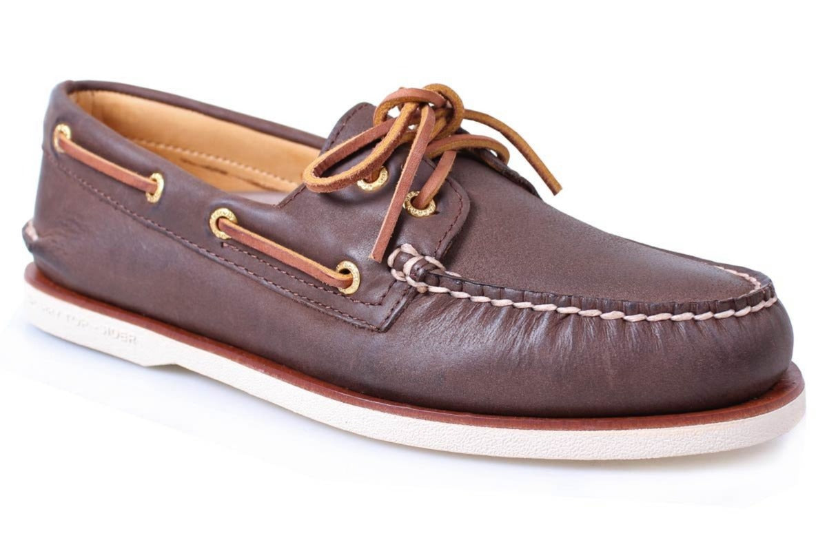 Brown Leather Gold Cup Boat Shoe  Sperry   