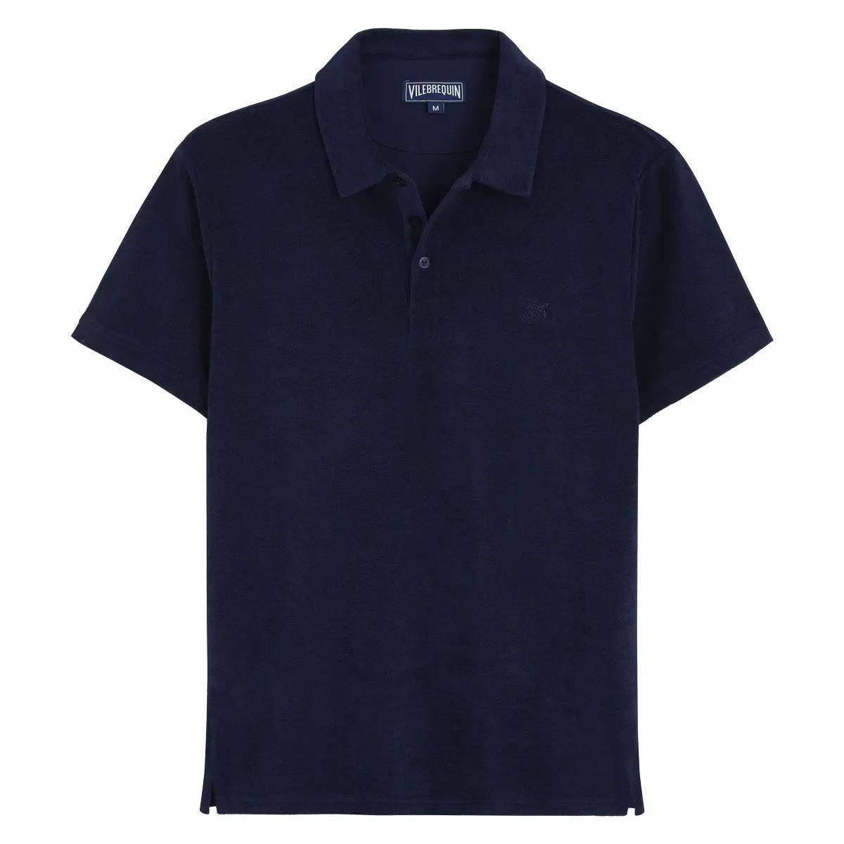 Navy Logo Terry Polo Shirt  Vilebrequin   