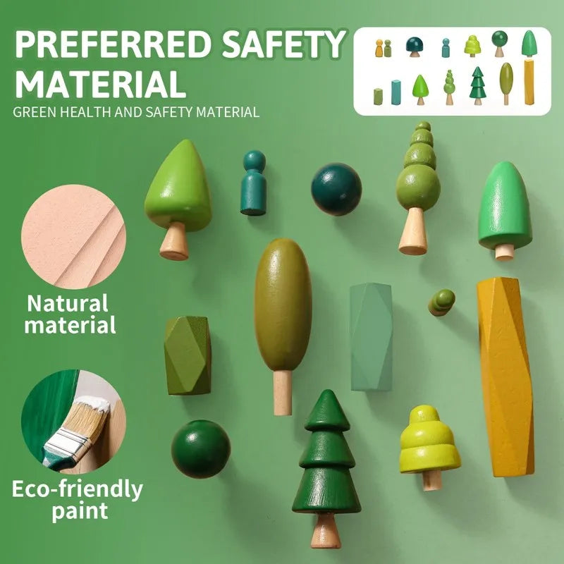 Houten boomverbeeldingsset - Sensory Kids