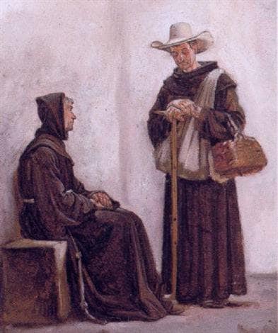 Two monks in conversation