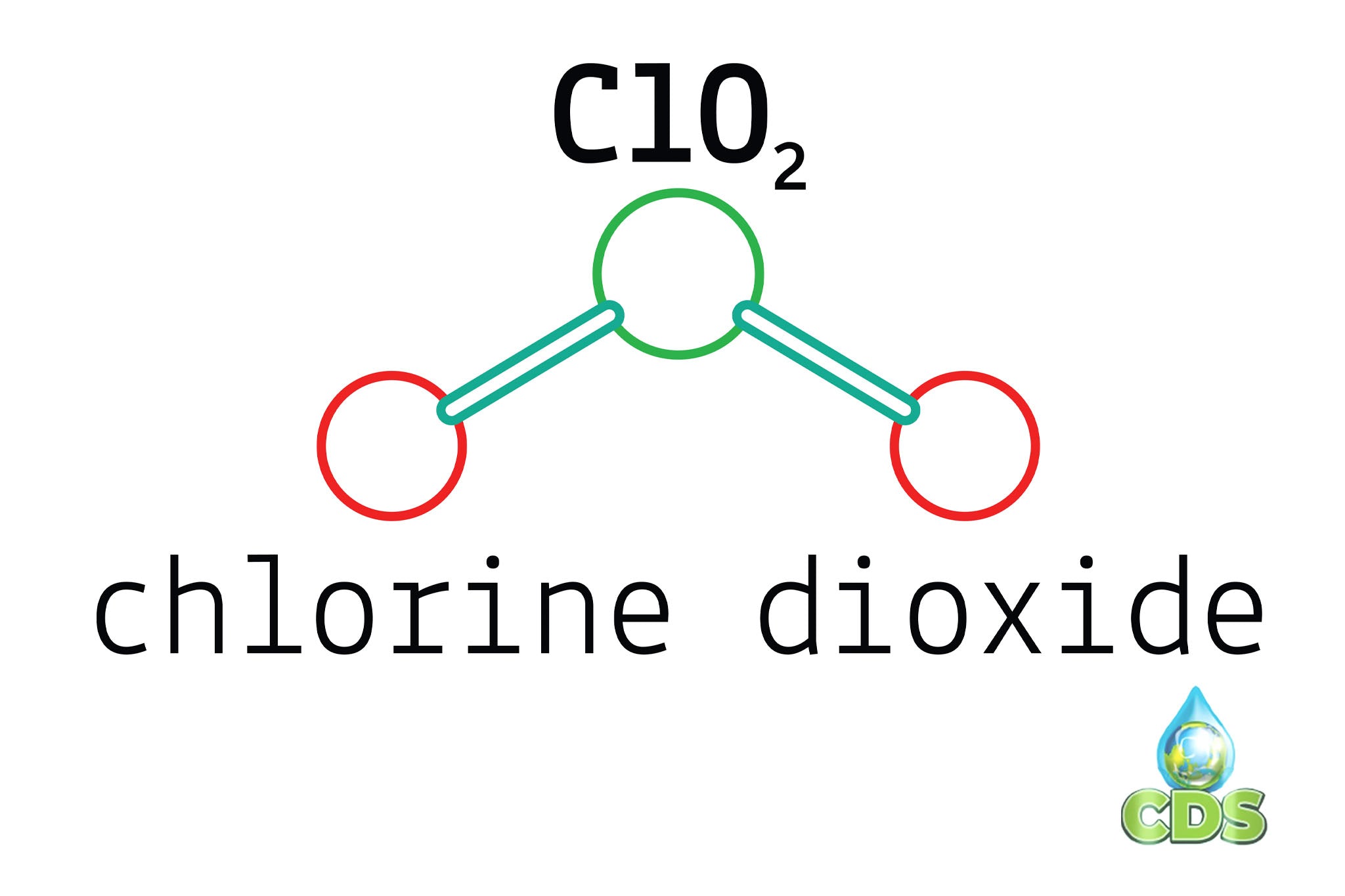 chlorine dioxide molecule diagram