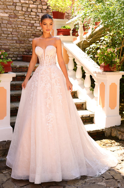 Affordable Draped V-neck Bodice Wedding Dress | Morilee Bridal 2370 | RK  Bridal NYC