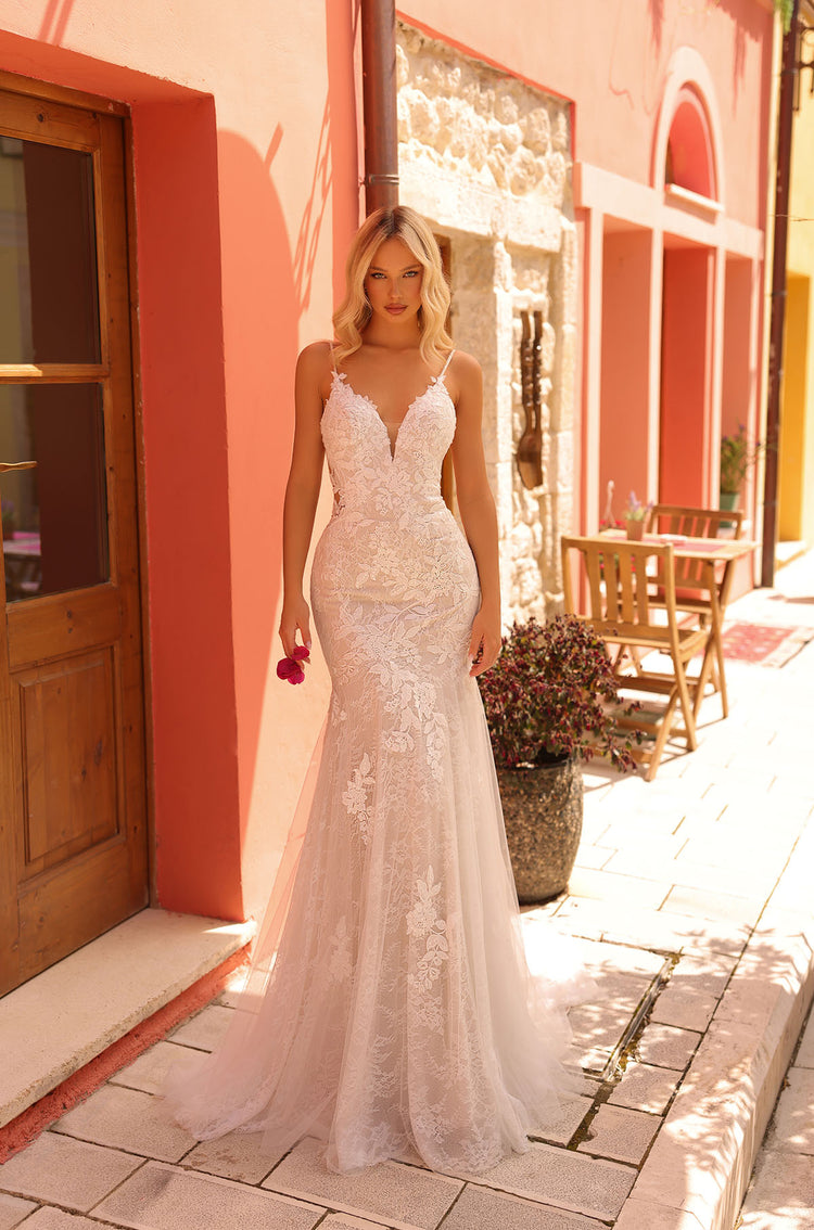 Amarra Bridal Hart 84368 Size 6 Backless Mermaid Wedding Dress Brida –  Glass Slipper Formals