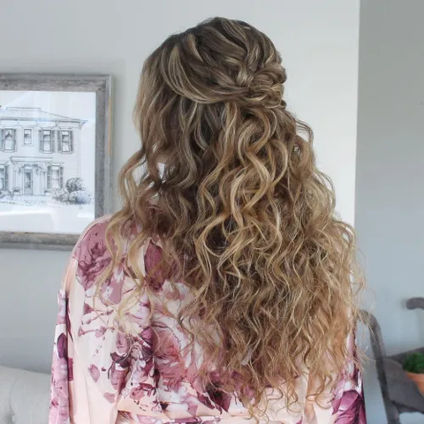 Long Swept-Up Curls