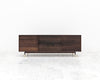 78" LAKE CREDENZA WITH DARK OAK EXTERIOR AND DARK OAK FACES