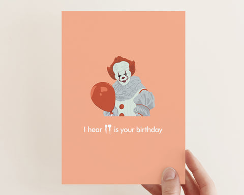 Pennywise IT Clown Birthday Card