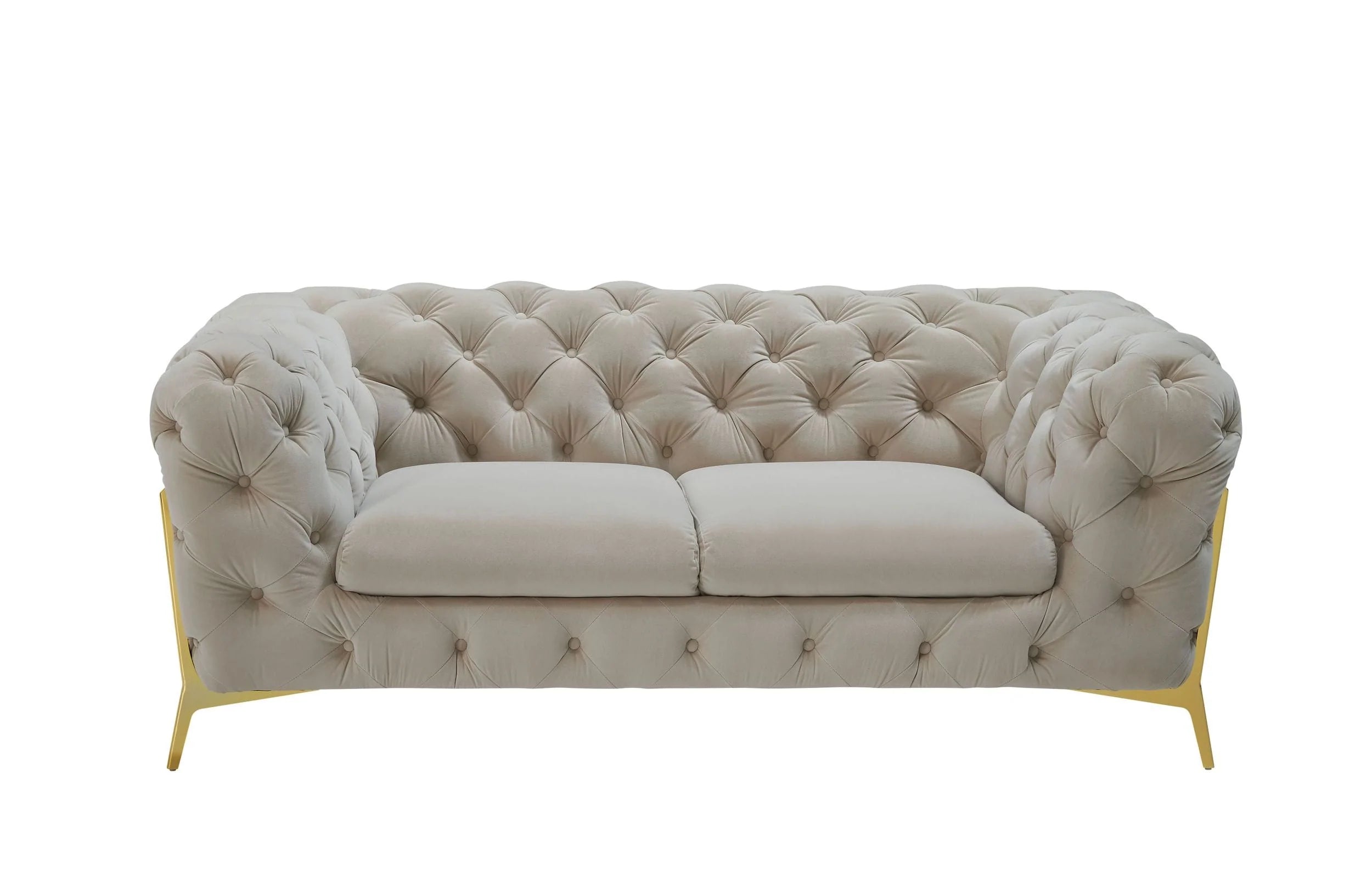 Divani Casa Sheila Transitional Beige Fabric Loveseat By VIG Furniture