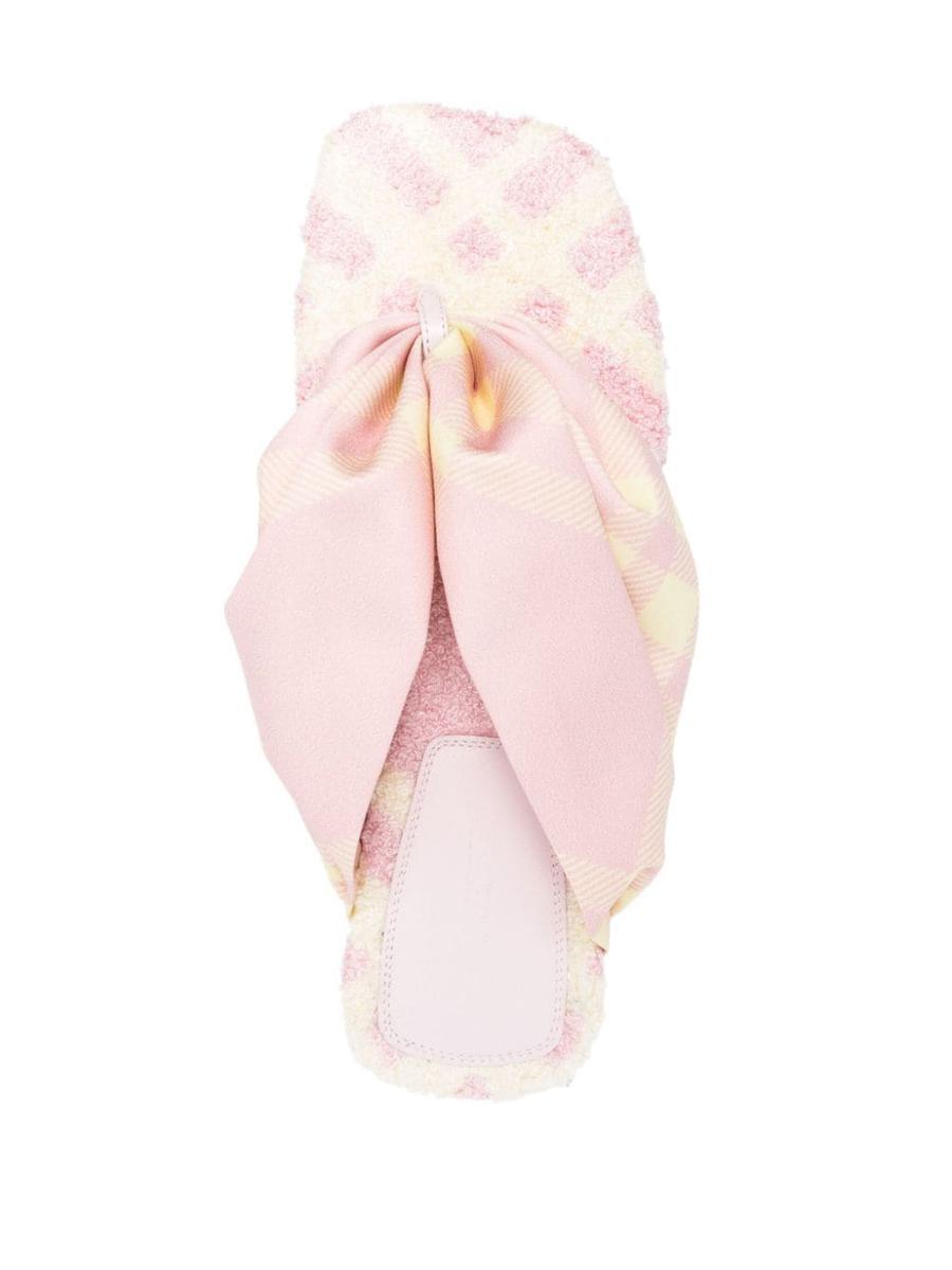Burberry Check Printed Open-toe Flat Sandals