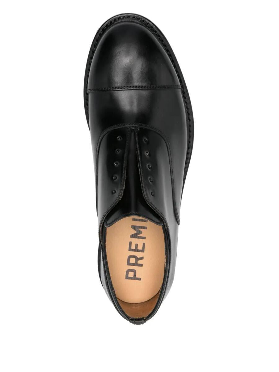 Premiata Lace-up Leather Derby Shoes In Black