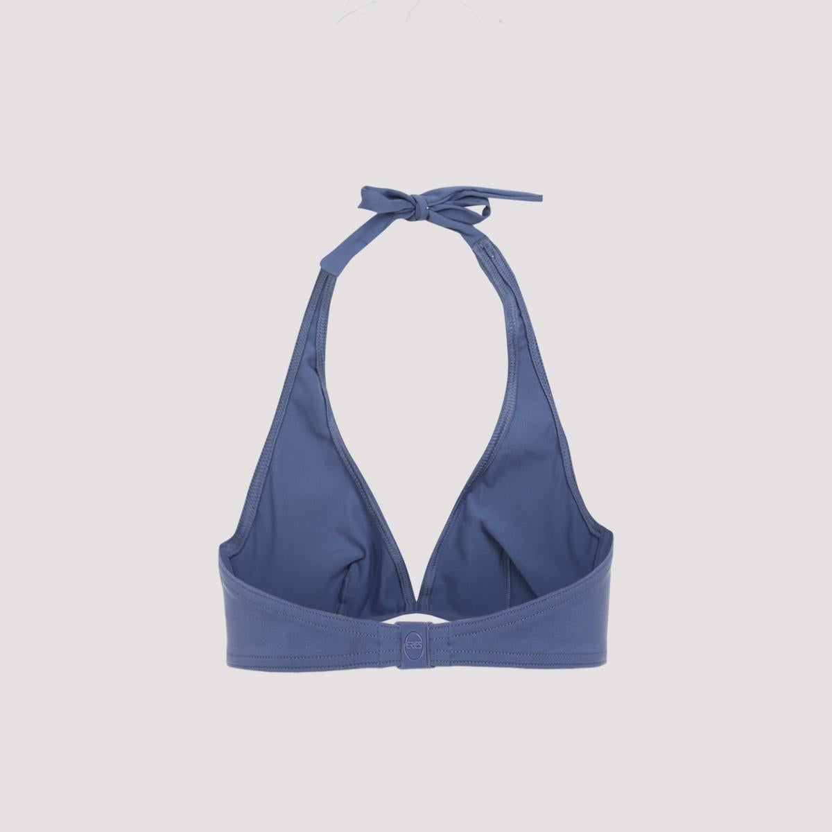 Eres V-neck Halter Neck Bikini Top In Blue