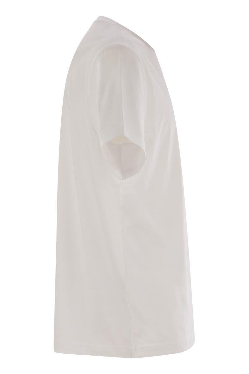 Fay Cotton Logo T-shirt In White