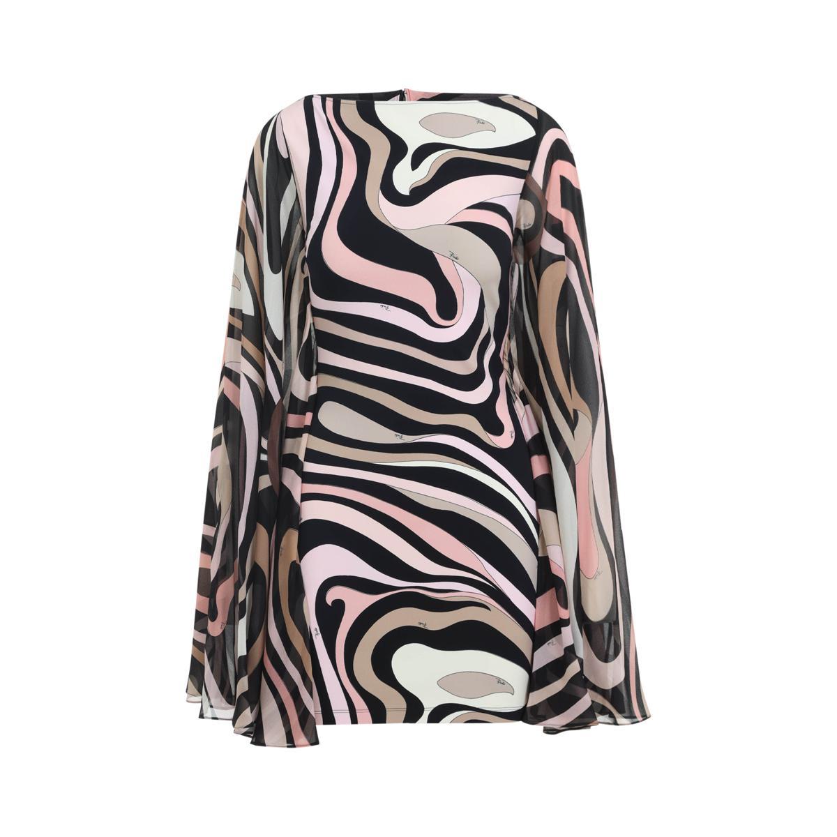 Emilio Pucci Marmo-print Silk Dress