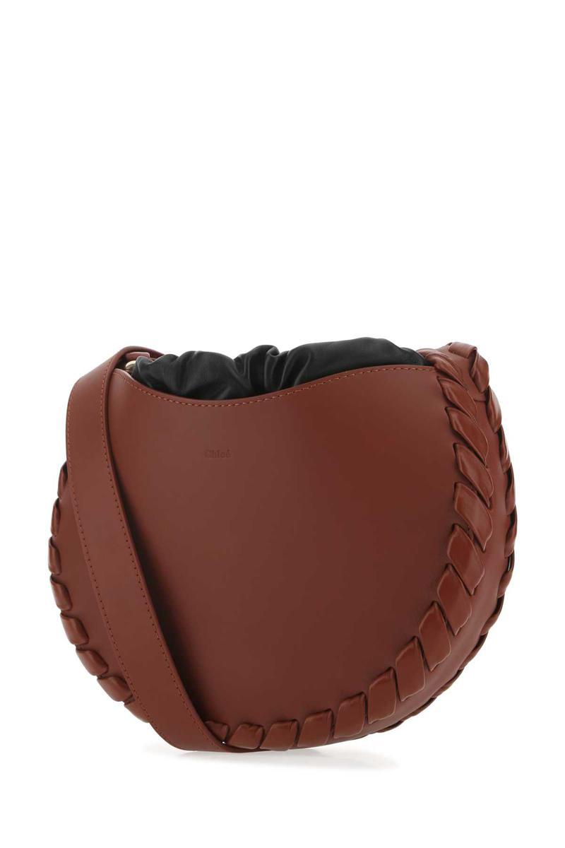 Chloé Small Mate Crossbody Bag With Curved Silhouette And Braided Detailing In 27s