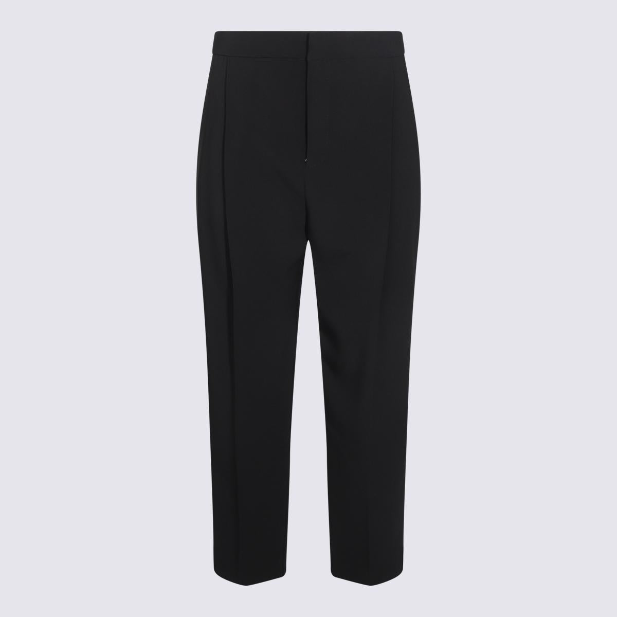 Elisabetta Franchi Flap Pockets High Waist Pleated Trousers In Black