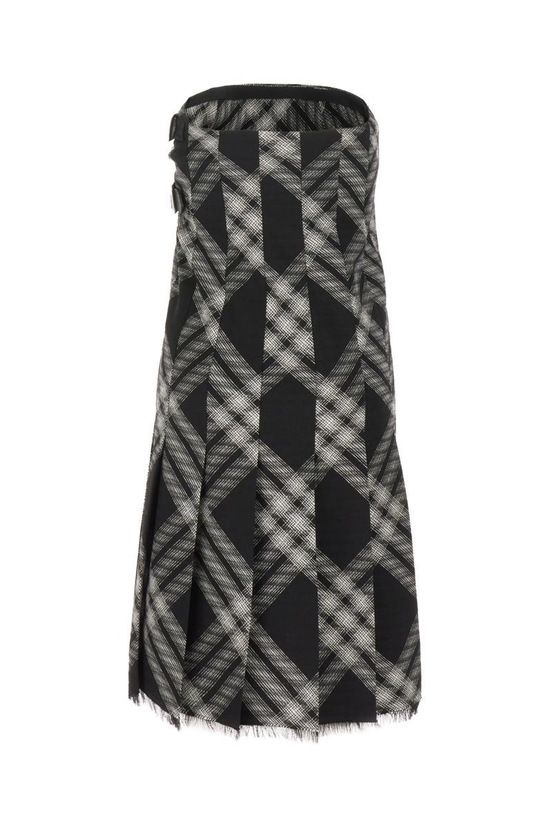 Burberry Midi Dress With Check Pattern