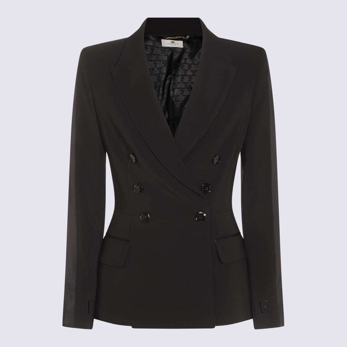 Elisabetta Franchi Double-breasted Jacket With Satin Details