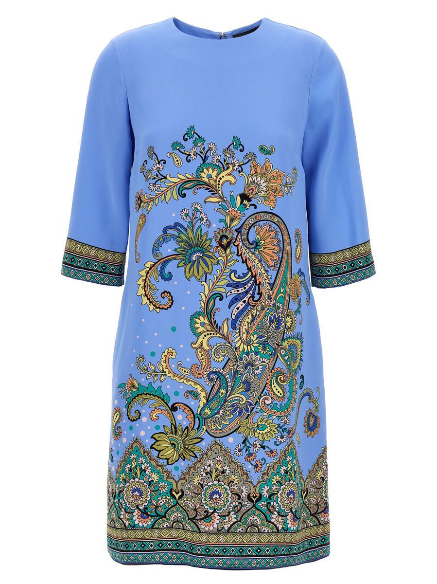 Etro Stretch Viscose Dress With Iconic Print