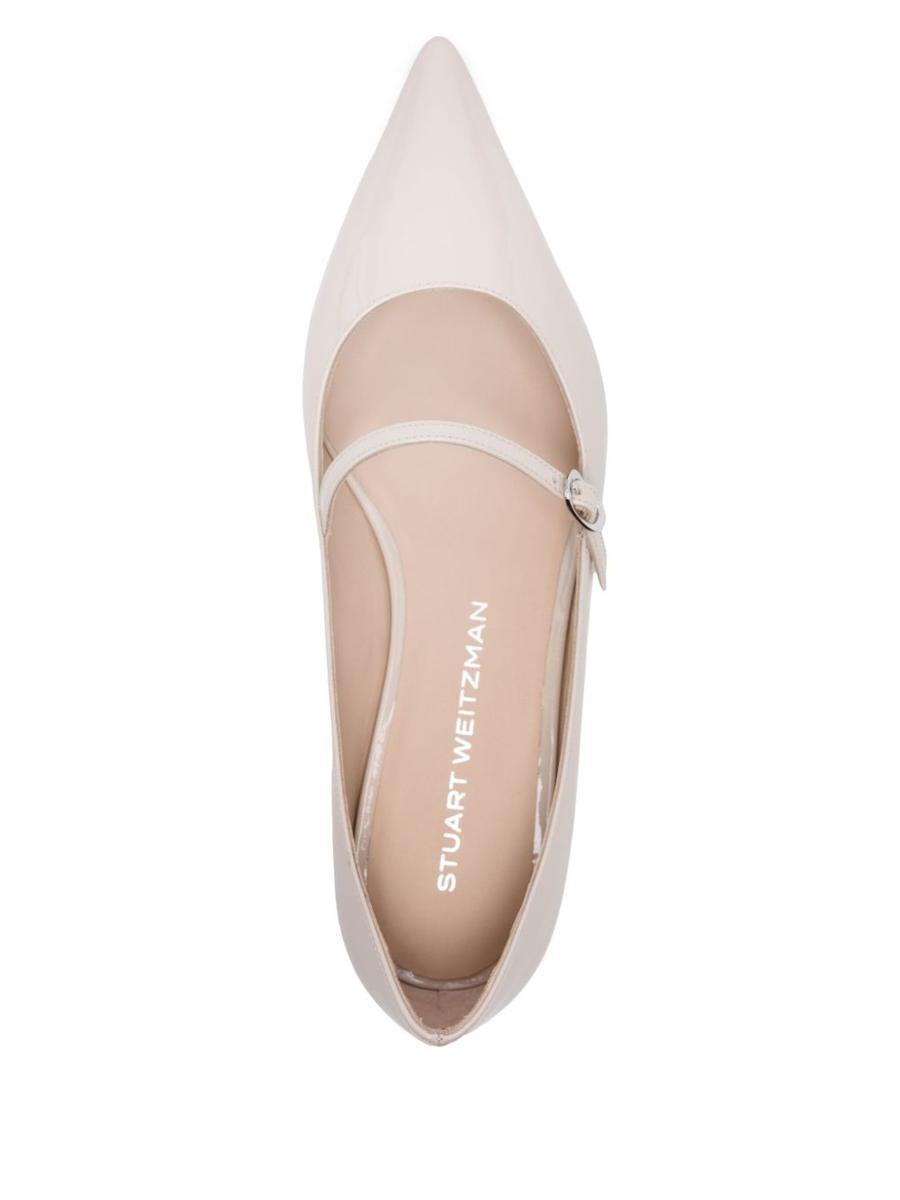 Stuart Weitzman Emilia Ballet Flats In White