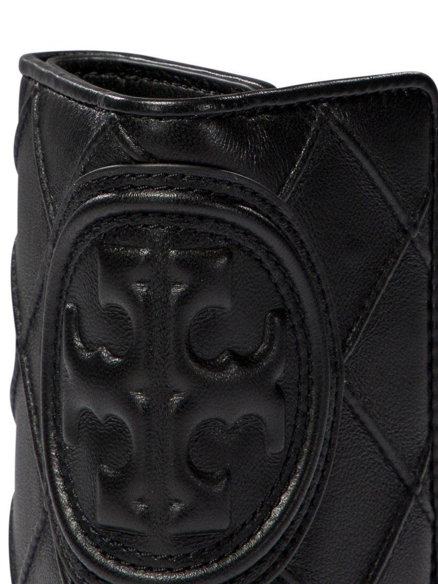 Tory Burch Small Fleming Soft Flap Wallet In Black