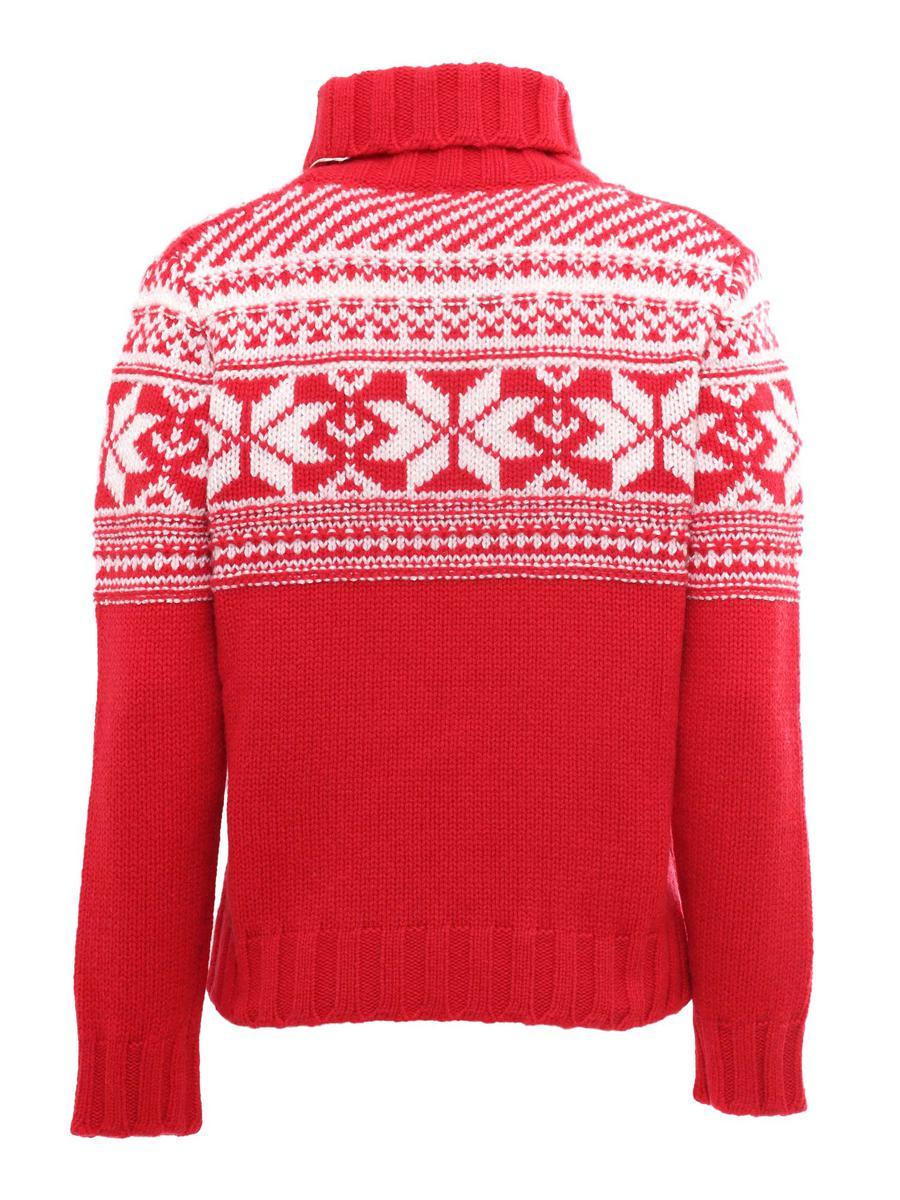 Kangra Cashmere High Neck In Red