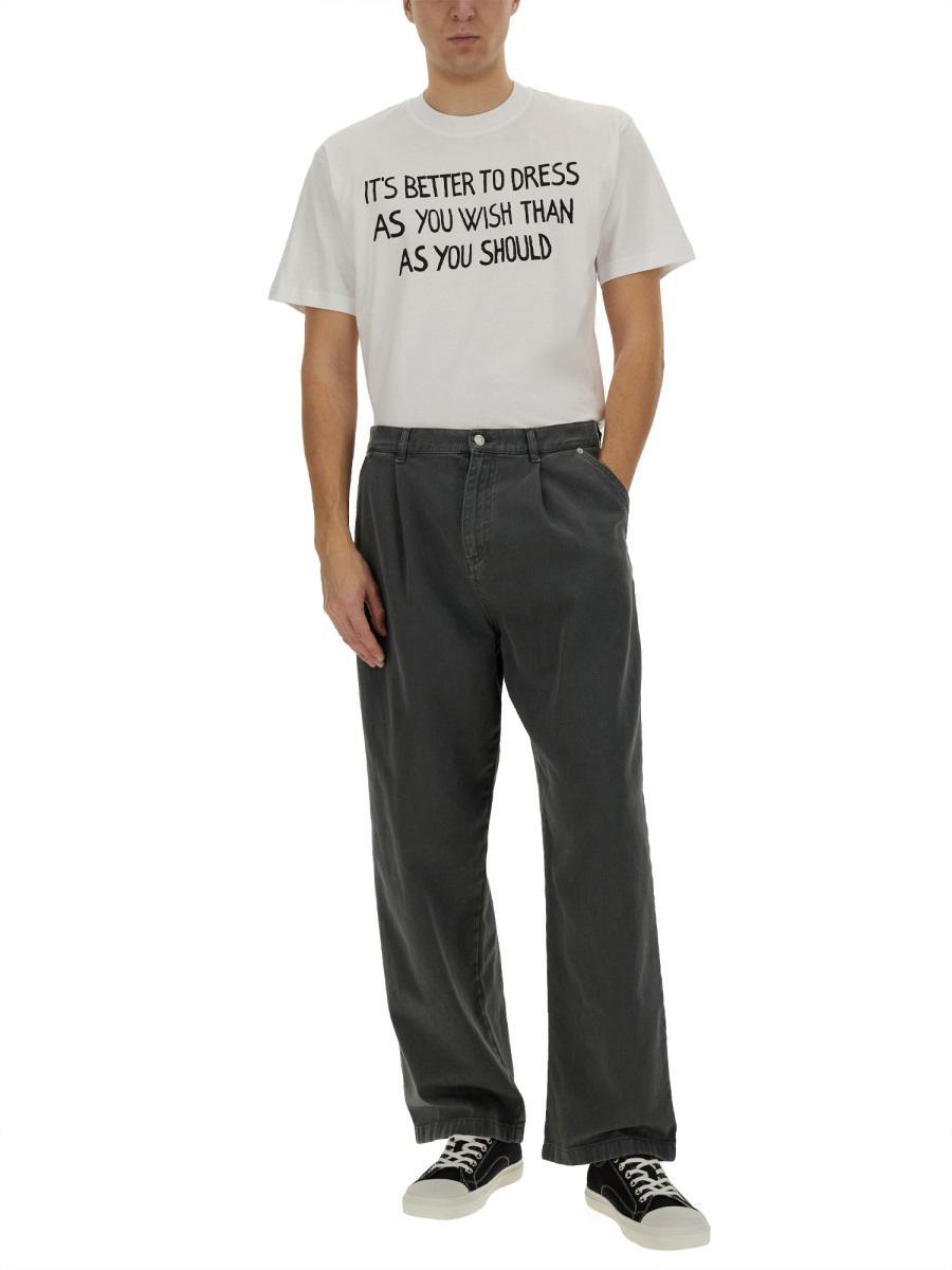 Moschino High-waisted Wide-leg Jeans In Grey