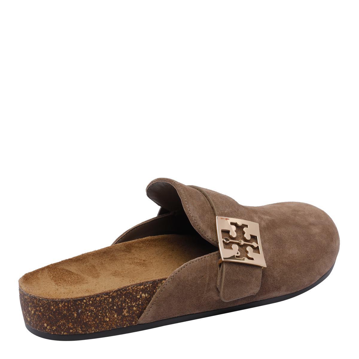 Tory Burch Mellow Logo Shearling Flat Mules
