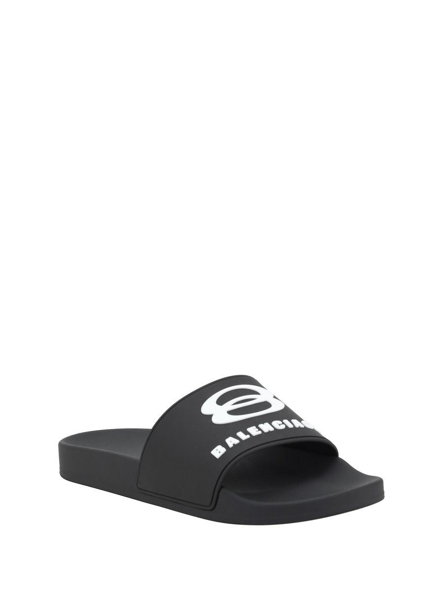 Balenciaga Rubber Slide Sandals For The Pool Men