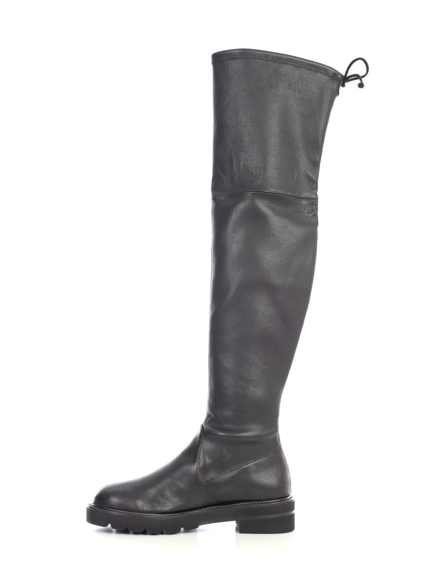 Stuart Weitzman Str Nappa Lowland Lift High Boots Shoes In Gray