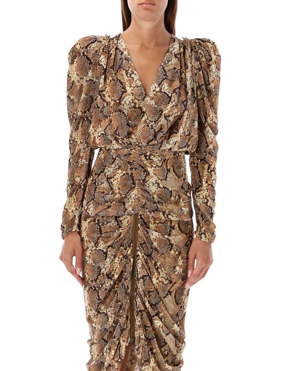Isabel Marant Snake Print V-neck Top