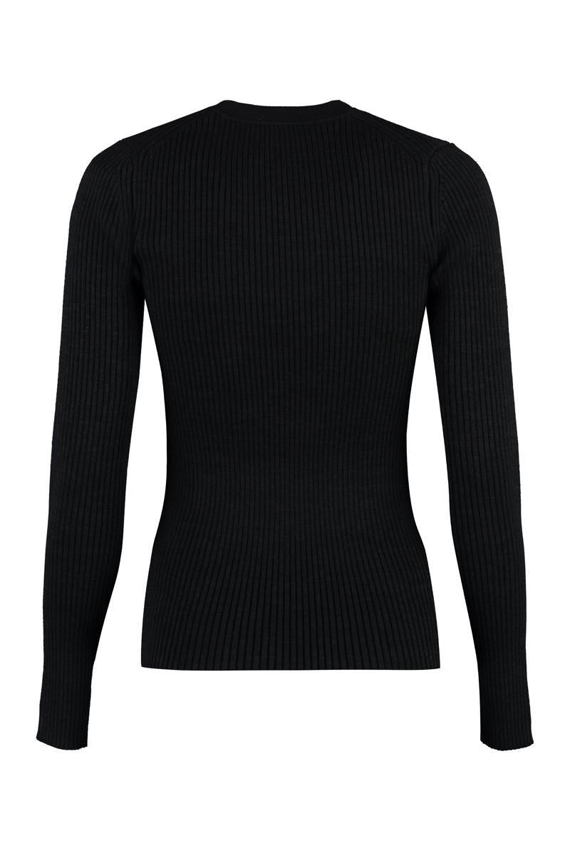 Isabel Marant Merino Wool Crew Neck Sweater With Cut-out Front