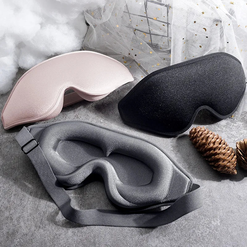 Ultra-Comfort 3D Sleep Mask: Total Darkness Blindfold with Memory Foam Cushioning