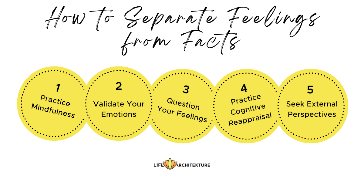 infographic related how to seperate feelings from facts