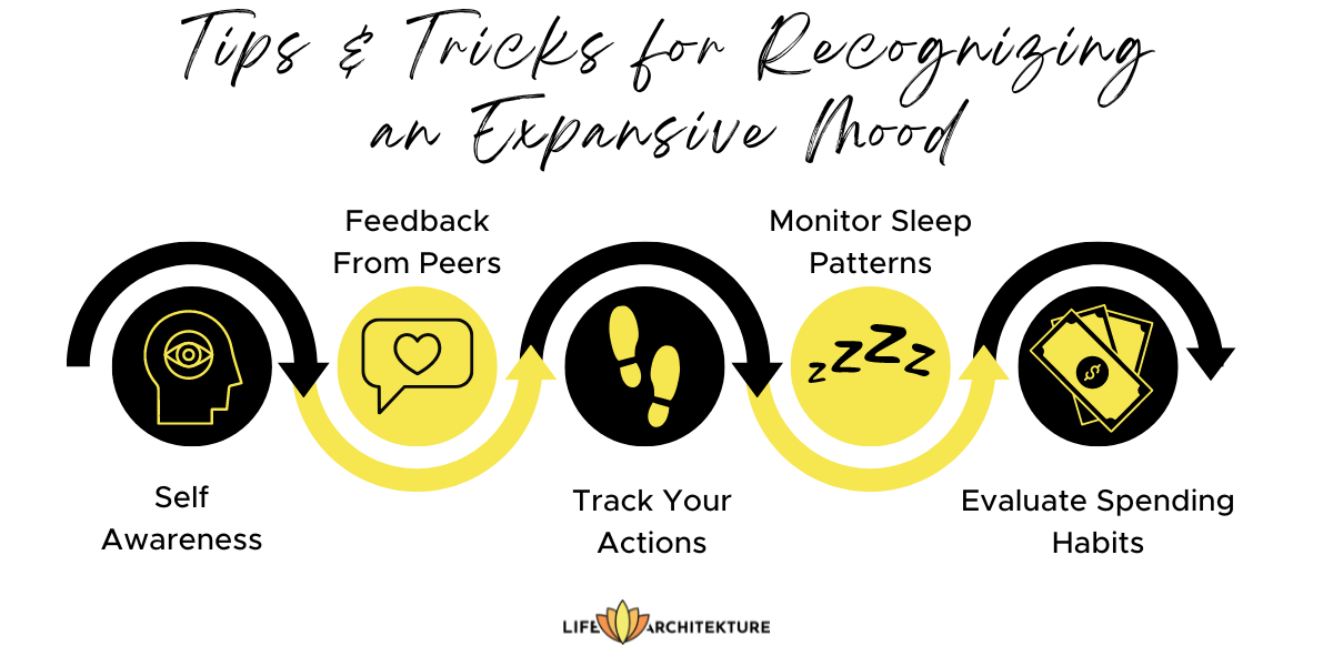 infographic with tips to identify an expansive mood