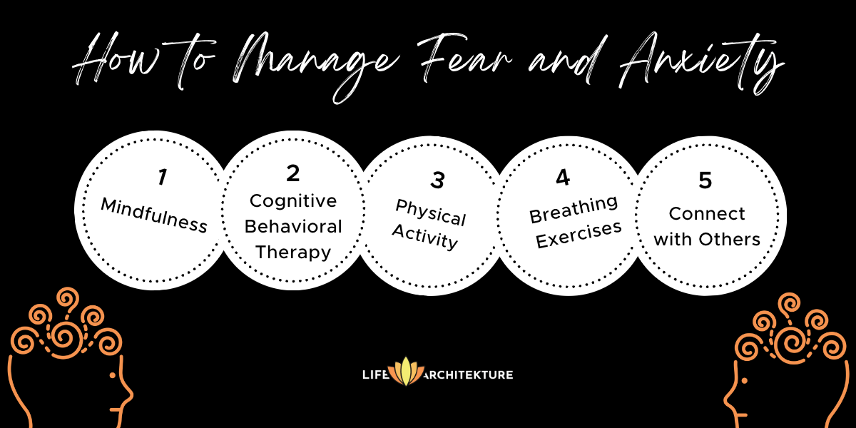 infographic how to manage fear and anxiety