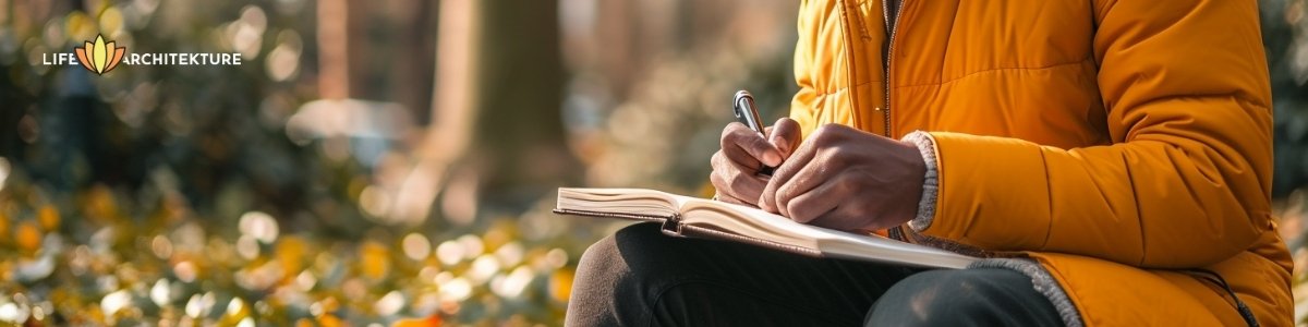 man journaling to reflect and validate his feelings