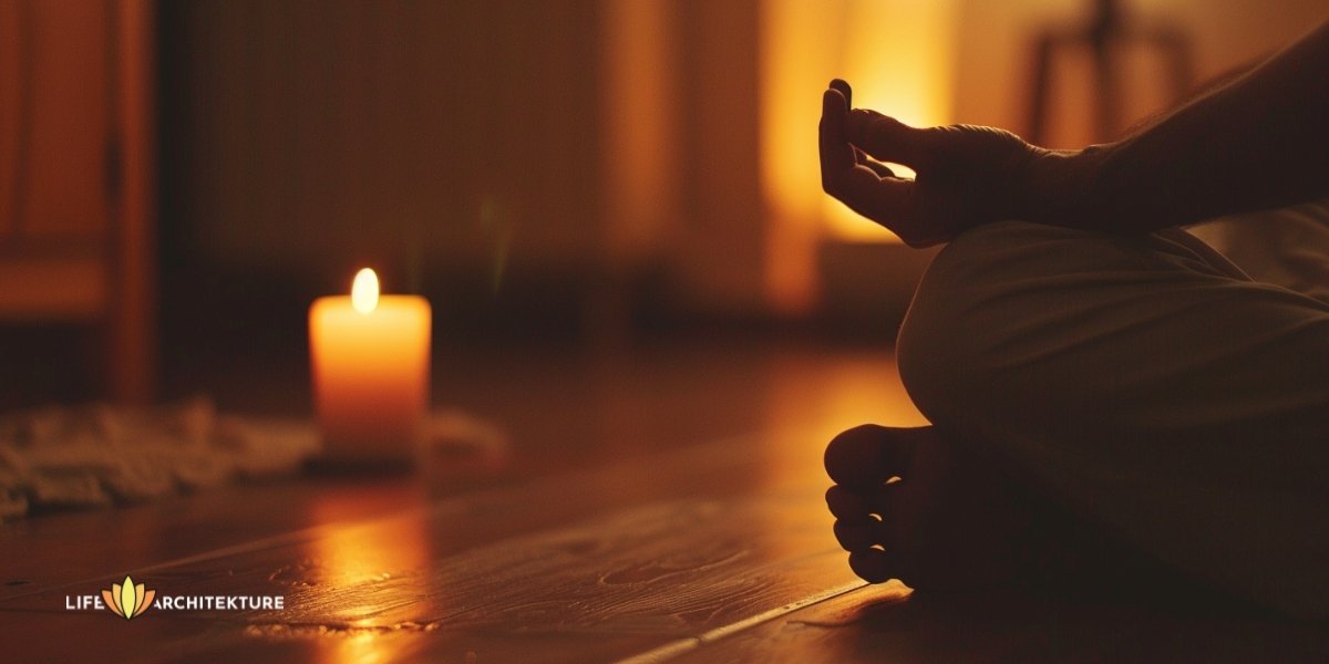 Man practicing body scan meditation to cultivate mindfulness and let go of anxious attachments