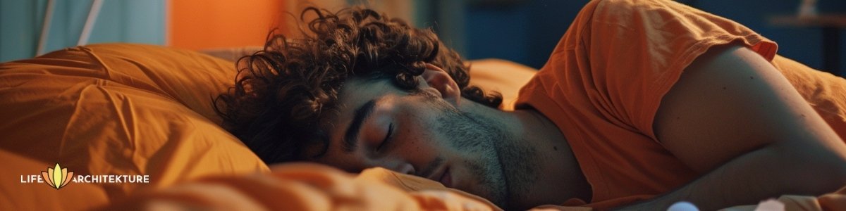 Man sleeping undisturbed recharging his mind through rest