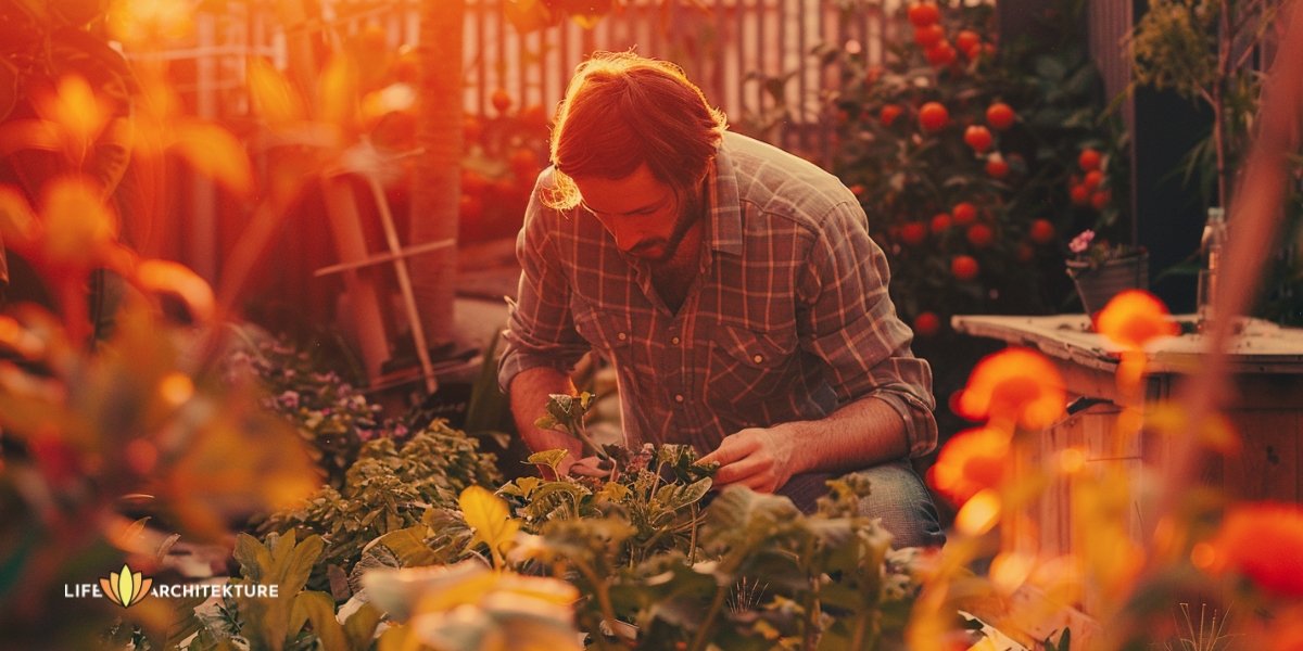 A man enjoying new hobby of gardening to overcome loneliness