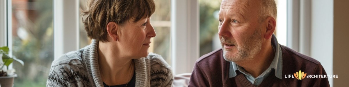 Man actively listening to his wife with empathy