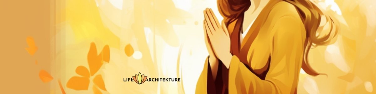 Vektor-Illustration eines betenden Mädchens an einem Dienstagmorgen