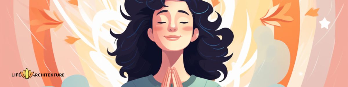 Illustration of a girl using affirmations in her everyday life